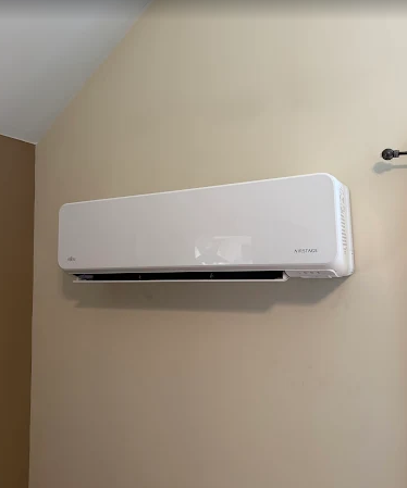 High-efficiency Fujitsu ductless system installed in a Cape May County home